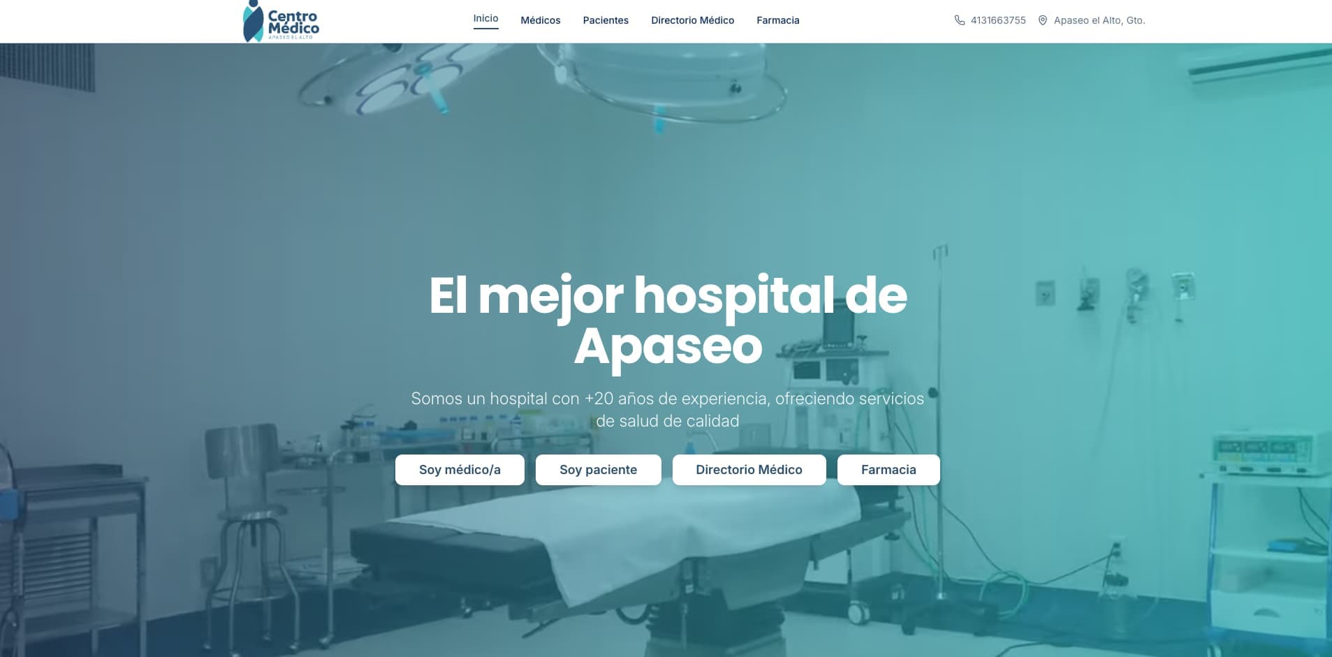 Centro Médico Apaseo — Plataforma Web para Hospital